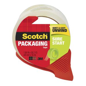 Scotch Sure Start Shipping Packaging Tape Clear 48mm x 35m